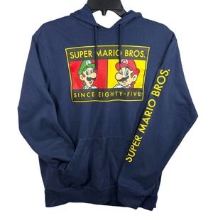 Super Mario Bros. Blue Hoodie Youth | Medium